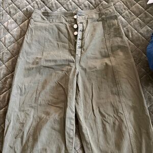 Pistola Olive Green Flare Jeans